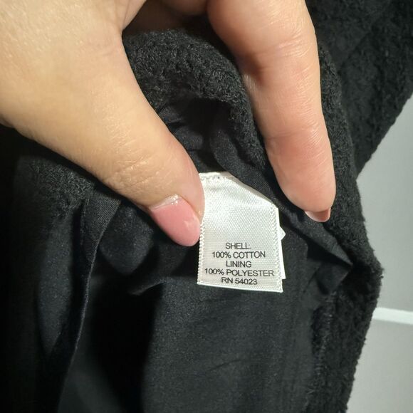 NWT Banana Republic V-Neck Peplum Knit Top Black 6 Office Business Corpgore - Picture 5 of 6